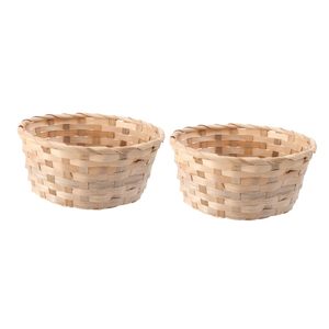 Panier de rangement en bambou tissé écologique panier-cadeau tissé en rotin de cuisine à domicile avec poignée plateaux d'organisation de la maison - Product Image 5