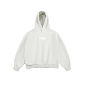 เสื้อฮู้ดดี้ทรงบ็อกซี่แบบครอป ผ้าฝรั่งเศสเทอร์รี่ คุณภาพสูง ทรงโอเวอร์ไซส์ ไหล่ตก ปักโลโก้ตามสั่ง ผ้าฝ้าย 100% สำหรับผู้ชาย - Product Image 6