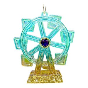 Creativo Navidad Año Nuevo Feliz Navidad Decoración colgante Claro Amarillo Azul Púrpura Irrid Plateado Acrílico Noria Ornamento - Product Image 6