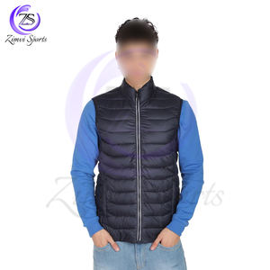 2025 Front Zipper Sleeveless Simple Casual Padded Coat OEM/ODM Custom Supply Puffer <b>Vest</b> For Men Lightweight Quilted Coats - Product Image 5
