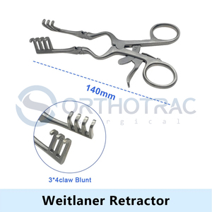 Ortho Self Retaining Double Joint Hook Orthotrac Instrument chirurgical manuel en acier inoxydable MOL Safety Haute qualité Certifié CE - Product Image 2