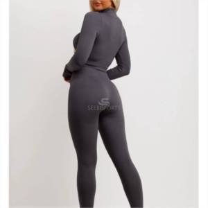 Dos piezas de manga larga de alta calidad, ropa deportiva completamente personalizable, conjunto de gimnasio para mujeres con material de alta calidad con servicio OEM - Product Image 4