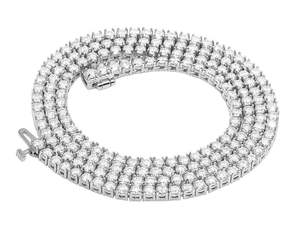 สร้อยคอเทนนิสก้อนทองคำสีขาว10k ประดับด้วยเพชรที่ปลูกในห้องแล็บออกแบบมาสำหรับผู้ชื่นชอบเครื่องประดับฮิปฮอปสมัยใหม่ - Product Image 2