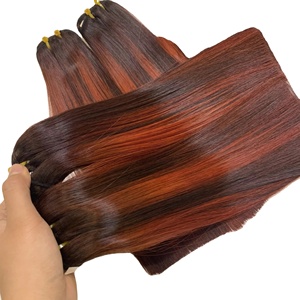 Magnifiques extensions de cheveux humains chinois Remy Taka de couleur rouge, trame de peau, sans colle, lot Piano pour femmes - Product Image 6