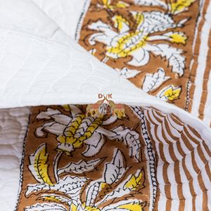 Edredón de algodón orgánico hecho a mano, suave, personalizado, estampado de hojas, máquina de la mejor calidad, edredón de bebé para uso en invierno, versátil para el hogar - Product Image 5