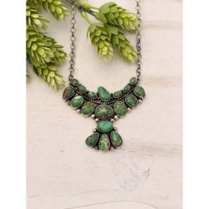 Collier en argent sterling et turquoise dorée Sonoran de Patrick Yazzie pour les occasions de cadeaux - Product Image 1
