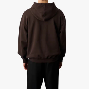 Custom Men's Winter Streetwear Hoodie <b>Thick</b> <b>Fleece</b> Pullover Eco-Friendly Regular Fit Comfortable Long Sleeve 340g Knitted Fabric - Product Image 2