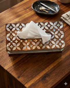 กล่องใส่กระดาษทิชชู่เรซินแบบฝังกระดูกกล่องใส่กระดาษทิชชู่ราคาถูกแจกฟรีจากอินเดีย - Product Image 1