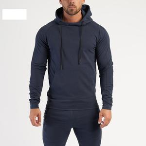Sudaderas con capucha de algodón 100% ligeras para hombre, estilo básico de gran tamaño con bolsillo de canguro en relieve y ropa informal bordada larga - Product Image 3