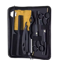 Kit de barbier professionnel pour hommes, ensemble complet de ciseaux pour couper et effiler les cheveux, prix de gros