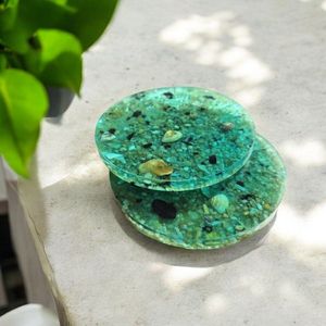 Sous-verre unique de luxe en résine de 5 mm avec surface résistante à la chaleur, fait à la main, design moderne et contemporain, décoration d'intérieur - Product Image 6