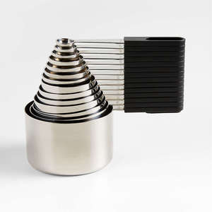 Brilliant Round Measuring Cups and Spoons With Engraved Handles for Accurate Cooking and Baking Tools Kitchenware Use Set Of 14 - Product Image 3