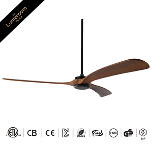 Ventilateur de plafond en bois de 72 pouces sans lumière, grand ventilateur de plafond pour chambre à coucher avec télécommande, ventilateur de plafond moderne à moteur DC - Product Image 1