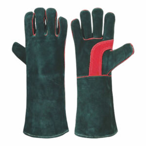 Guantes de soldadura de cuero de vaca reforzado, resistentes a la abrasión, seguridad Industrial, protección de manos, guantes para barbacoa - Product Image 5