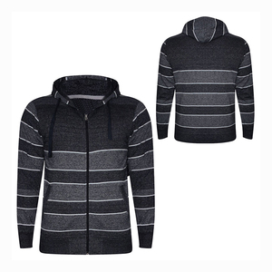 Sudadera con capucha de entrenamiento de gimnasio con estilo para hombre, chaqueta con cremallera de alta calidad, diseño de rayas bordadas, impresión Digital, ropa de invierno de bajo precio - Product Image 4