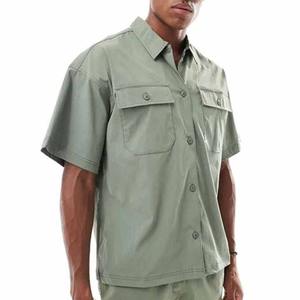 Nouveaux ensembles de shorts pour hommes, impression personnalisée, logo, été, 2 pièces, ensembles décontractés pour hommes, shorts à manches courtes, t-shirt à boutons, ensembles d'été pour hommes - Product Image 3