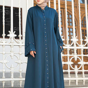 Nueva moda musulmana Abaya vestido para mujer vestido modesto Eid islámico Abaya elegante vestido árabe señora moda Abaya OEM mantenido - Product Image 2