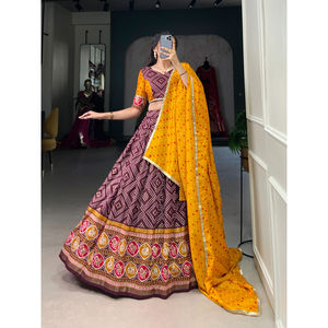 Reday to wear Lehengha saree Bollywood Party Wear Indian Pakistani New tussar <b>silk</b> Wedding Designer Free Delivery Worldwide - Product Image 1