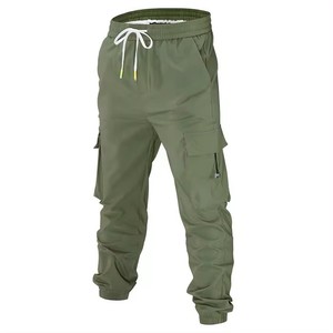 Pantalones de chándal con cordón antiarrugas para hombre personalizados al por mayor, nuevo estilo, ropa deportiva informal hecha en algodón, pantalones de chándal con patrón recto - Product Image 1