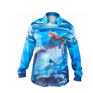 เสื้อตกปลาสำหรับผู้ชายผ้าซับลิเมตยูวีกันความชื้นชุดสวมใส่กลางแจ้งออกแบบได้ตามต้องการ - Product Image 5