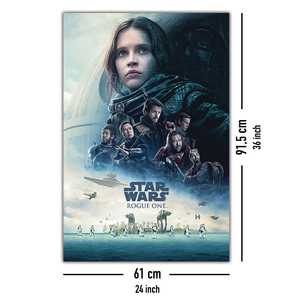 Affiche murale Rogue One : Une histoire de Star Wars, style Art déco moderne, sur toile et papier, avec cadre noir, motif Demon Slayer pour décoration murale - Product Image 5