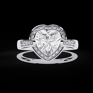 Elegante anillo de diamante cultivado en laboratorio en forma de corazón de 2,00 quilates, anillo de compromiso personalizado de oro de 14K certificado IGI, joyería fina de lujo - Product Image 3