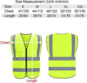 ODM/OEM Chaleco DE SEGURIDAD frontal con cremallera de alta visibilidad 100% Poliéster Ropa de trabajo a prueba de agua Chaqueta Transpirable Chaleco de construcción - Product Image 6