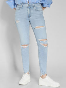 Pantalones vaqueros ajustados para mujer Control de barriga elástico Pantalones vaqueros lápiz de moda con todos los colores y MATERIAL PERSONALIZADO disponible - Product Image 6