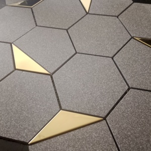 HomeStyleInspo 3 "Hexagone 73mm Porcelana USA Cuerpo completo Mosaico vitrificado Uso Elevadores de escalera Vestíbulo y paredes de recepción260 x 300mm - Product Image 2