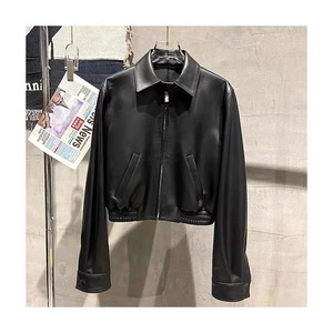 Chaquetas de cuero para mujer, abrigos, estilo de invierno, bombardero de peso medio, ropa de fiesta y trabajo informal, chaqueta elegante de viaje para exteriores - Product Image 6