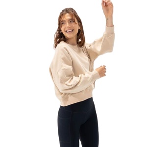Sudadera Corta de Felpa 100% Algodón de Alta Calidad para Mujer, con Logotipo Personalizado, Tallas Grandes - Product Image 1