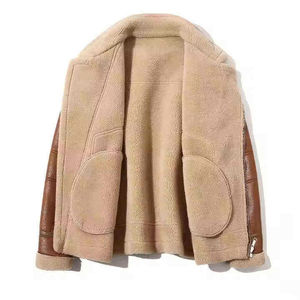 Blousons bombardiers B-3 de grande qualité pour hommes en cuir de mouton véritable WW2 veste en peau de mouton pour hommes - Product Image 4