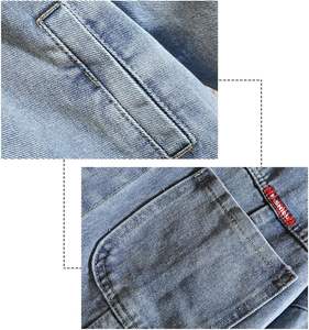 Veste en jean décontractée pour hommes Manteau en jean unisexe boutonné Vestes à capuche de camionneur à manches longues décontractées Outwear - Product Image 6