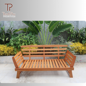 Banco de cama de día moderno de madera maciza de acacia, cómodos muebles de exterior del fabricante de Vietnam-Thinh Phu para uso en Patio Park Mall - Product Image 2