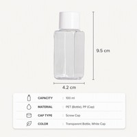 Flacon cosmétique en plastique PET transparent de 15 ml pour l'emballage d'huiles essentielles et de lotions, idéal pour les voyages