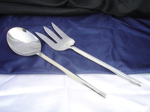 Logo personnalisé fantaisie de qualité supérieure Style unique durable Ensemble de service à salade fantaisie Vaisselle Cuillère à salade et fourchette Style de luxe. - Product Image 4