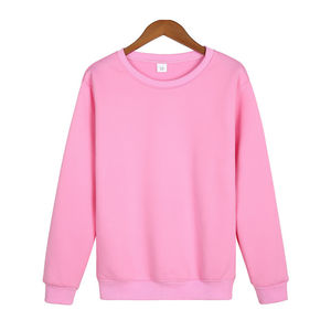 Haute qualité 100% coton bouffée imprimé sweat col rond pull ample Style Logo personnalisé couleur unie éponge polaire en gros automne - Product Image 5