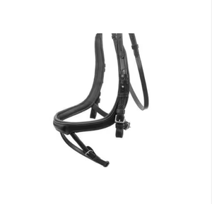 Ensemble de brides de cheval anglais de qualité supérieure en cuir noir véritable avec boucles en acier inoxydable en laiton Tack équestre en gros - Product Image 2