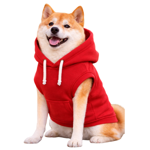 Sweat à capuche pour chien Paw Red, imprimé graphique audacieux, confortable, chaud et douillet en polaire - Product Image 1