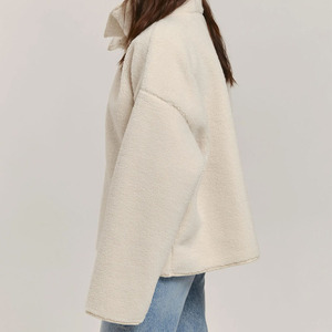 Sudadera con Capucha de Forro Polar, con Botones Metálicos, Talla Grande, con Parche de Logotipo Personalizado del Fabricante de Ropa - Product Image 4