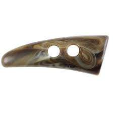 Bascule en corne de boeuf de buffle fabriquée à la main avec un bouton à bascule poli à 2 trous - Product Image 3