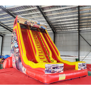 Tobogán Inflable de Doble Carril con Temática de Carreras, Tobogán Comercial de PVC para Fiestas, Parques de Diversiones, Toboganes Inflables - Product Image 1