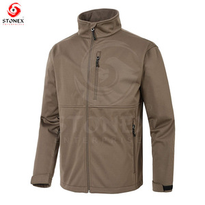 Chaqueta Soft Shell de Invierno de Alta Calidad, Cálida y Suave, Chaqueta Soft Shell de Tela Gruesa Personalizada para Hombre con Impresión de Logotipo Personalizado - Product Image 5