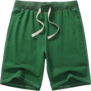 <b>men</b> fleece <b>shorts</b> casual cotton soft knit elastic waist relaxed fit summer gym <b>lounge</b> outfit - Product Image 5