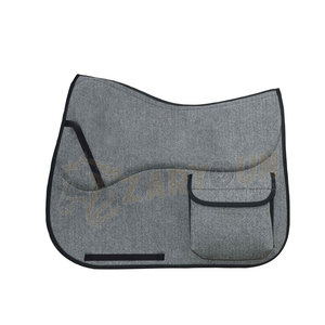High Quality Customizable <b>Quilted</b> Horse Jeans Saddle Pad Top Selling English Western Jumping Dressage Equestrian Saddle <b>Wool</b> - Product Image 2