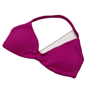 Soutien-gorge de sport sans couture à col licou et dos nu, froncé sur le devant, à bretelles, pour entraînement intensif, gym et yoga - Product Image 5