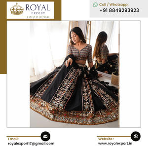 Lancement de nouveaux vêtements ethniques indiens Faux Georgette Lehenga Choli avec séquence et broderie du fournisseur indien - Product Image 4