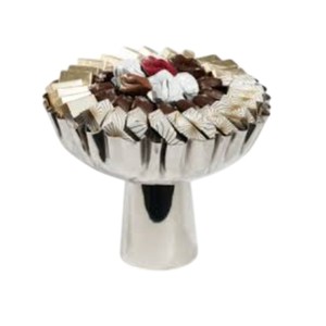 Elegante Tazón Redondo Plateado para Chocolate, Tazón para Servir Dulces, Soporte para Postres Hecho de Metal, Tazón al por Mayor para Suministros de Hotel - Product Image 1