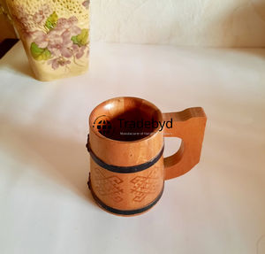Durable wooden mug wide crafted for tea coffee drinkware with earthy charm and eco vibe by Tradebyd - Product Image 3