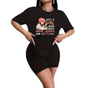 Precio barato superventas 100% algodón conjunto doble para mujer/última moda ropa Casual mujer Camiseta corta conjunto doble - Product Image 5